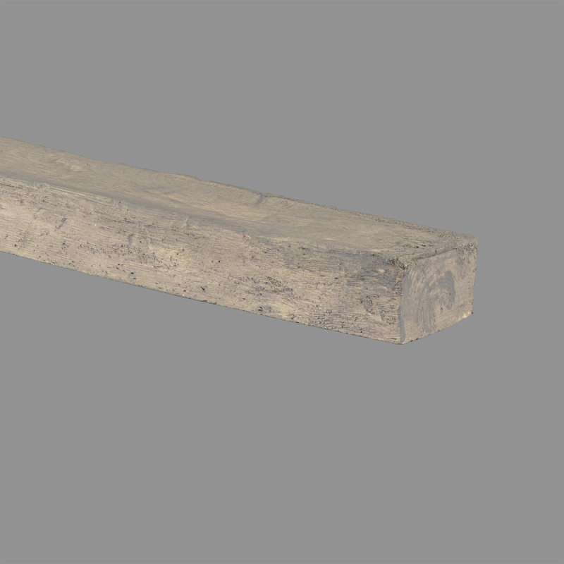 Deckenbalken Holz Imitat, 9 x 6 cm, Länge 2 m, grau (PU Balken)